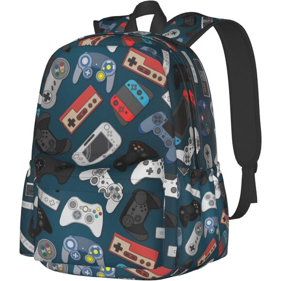 Oplp Video Game Controller Background Backpack - Picture 1 of 4